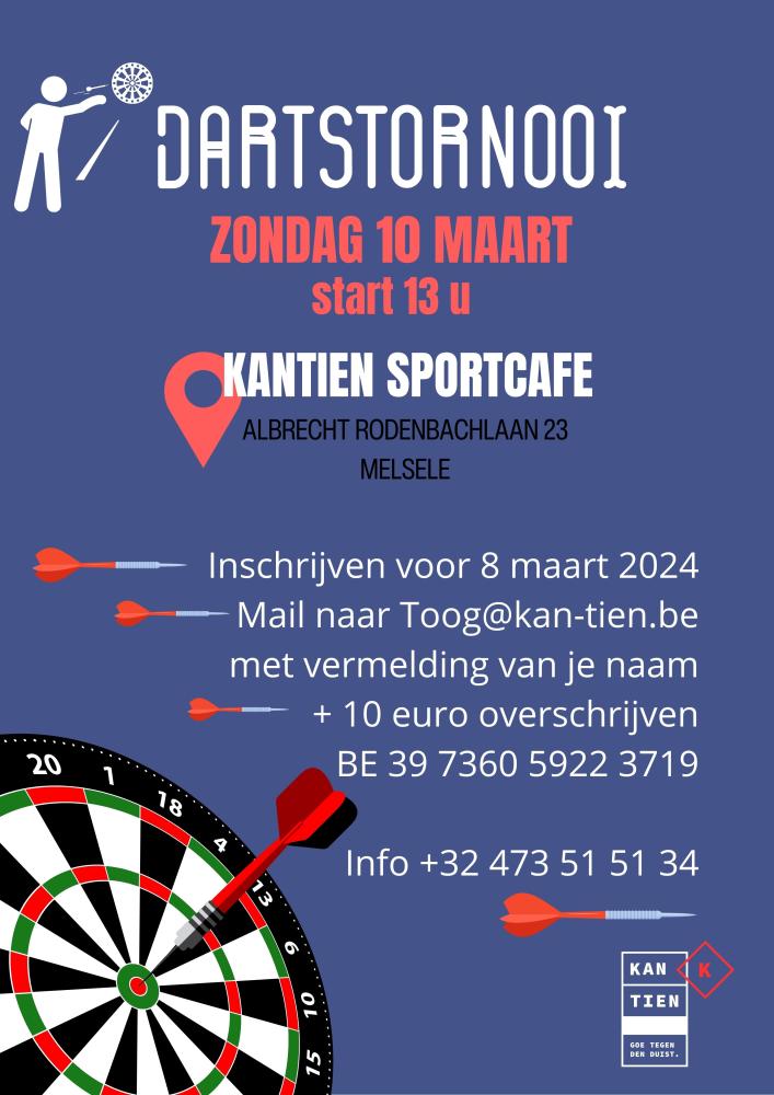 Dartstornooi Kantien Sportcafé