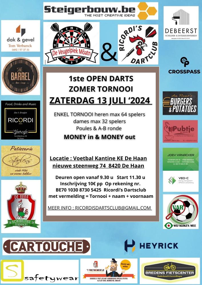1e Open Darts Zomer Tornooi