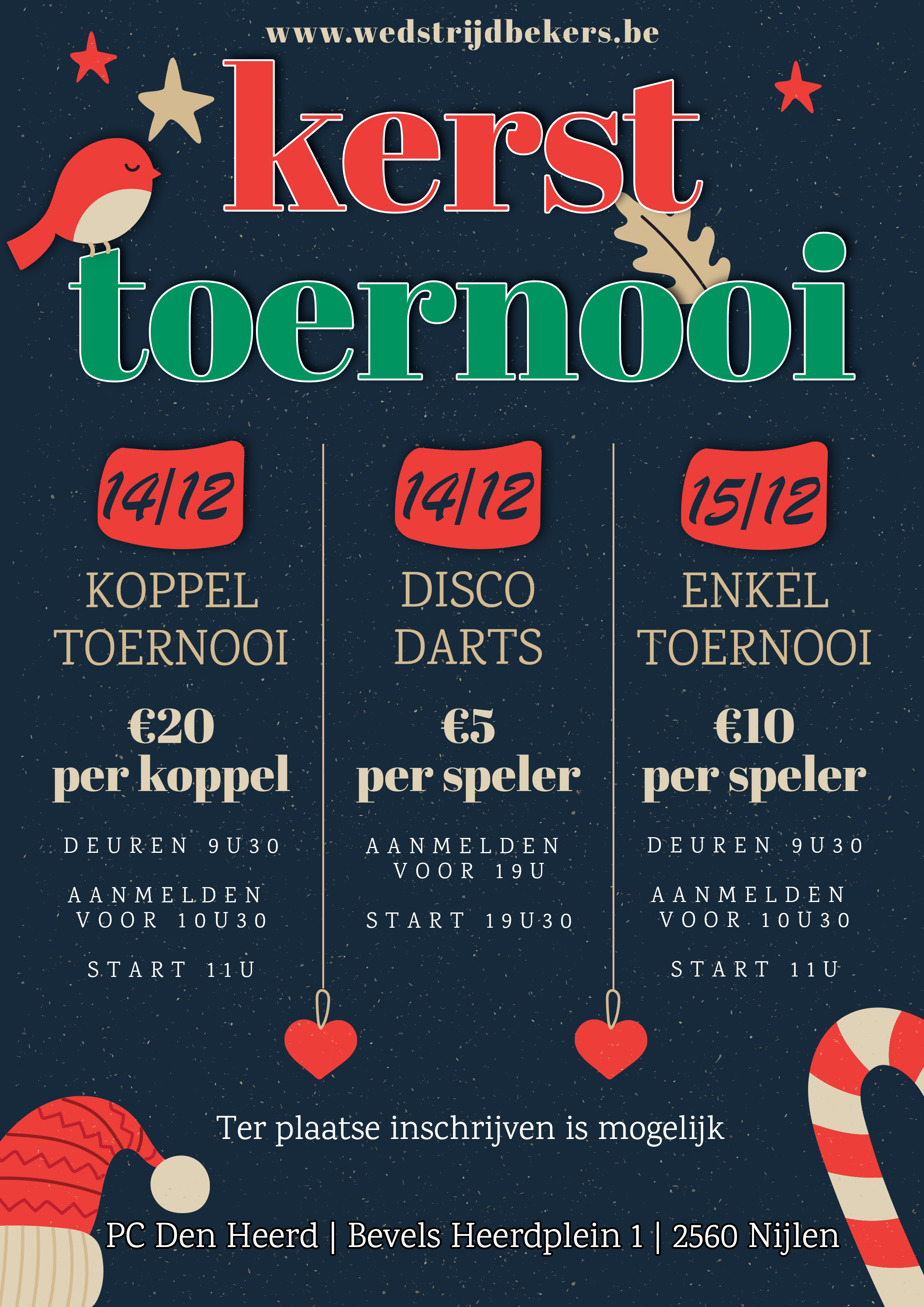 3e Kersttoernooi | Wedstrijdbekers.be