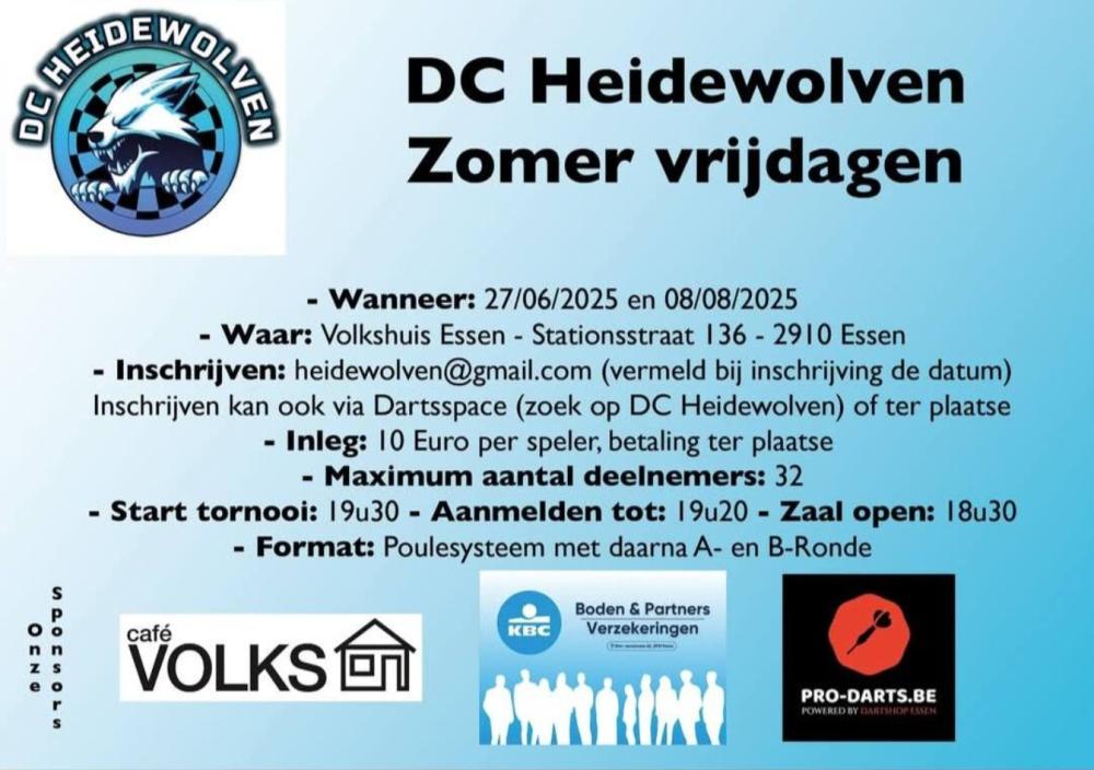 Vrijdagavondtornooi Heidewolven