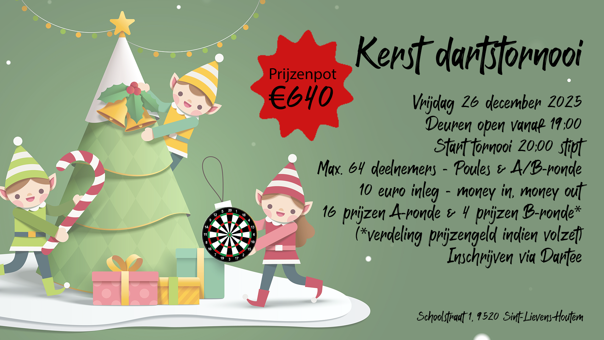 Kerst dartstornooi - Bullseye 180 Club VZW