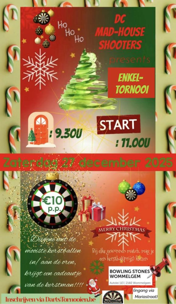 Christmas singel tornooi Mad-House Shooters