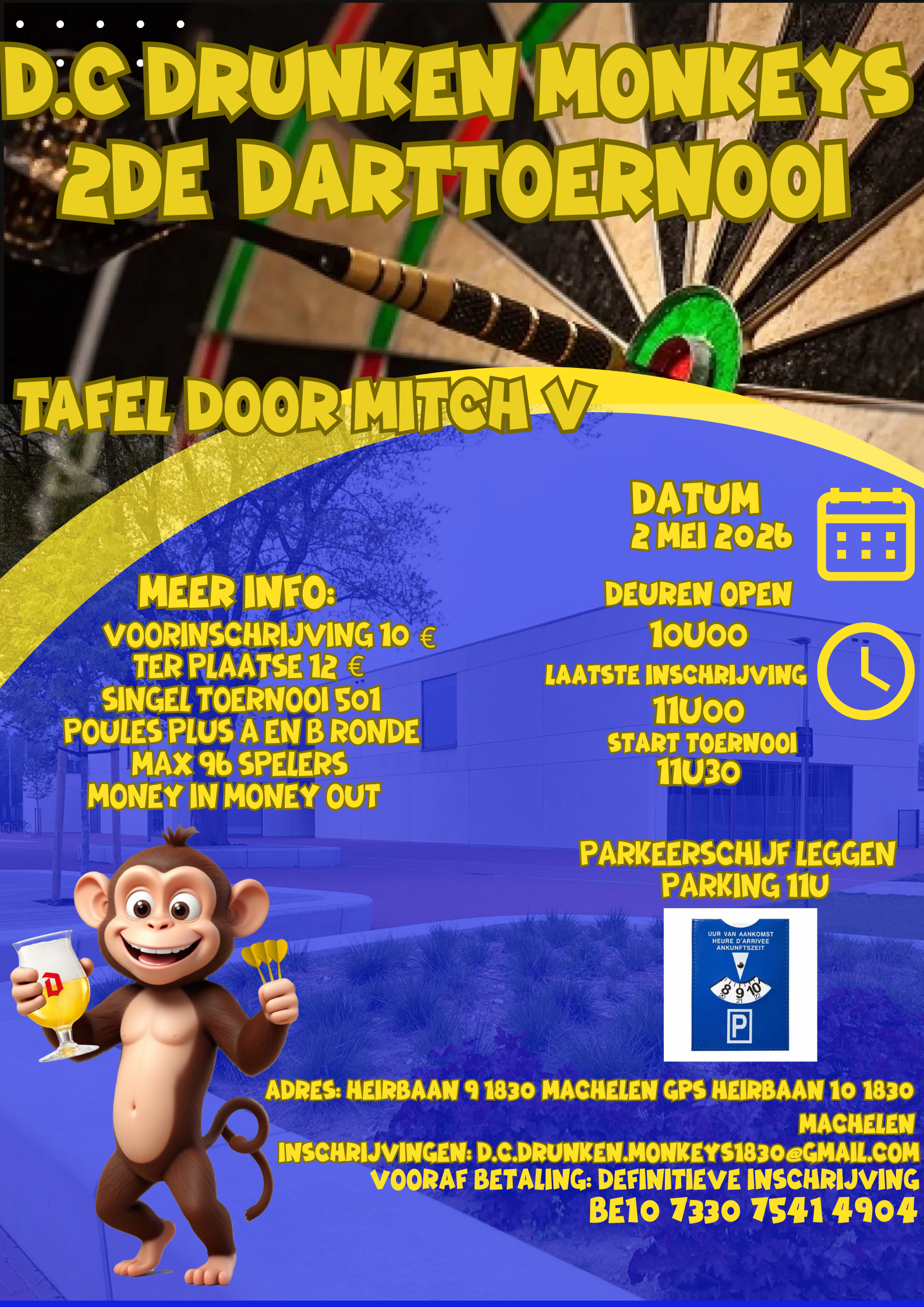 D.C. Drunken Monkeys 2de darttoernooi