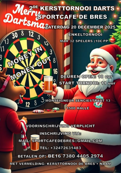 2de kersttornooi darts