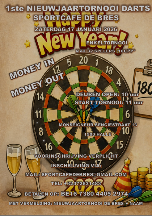1ste nieuwjaarstornooi darts