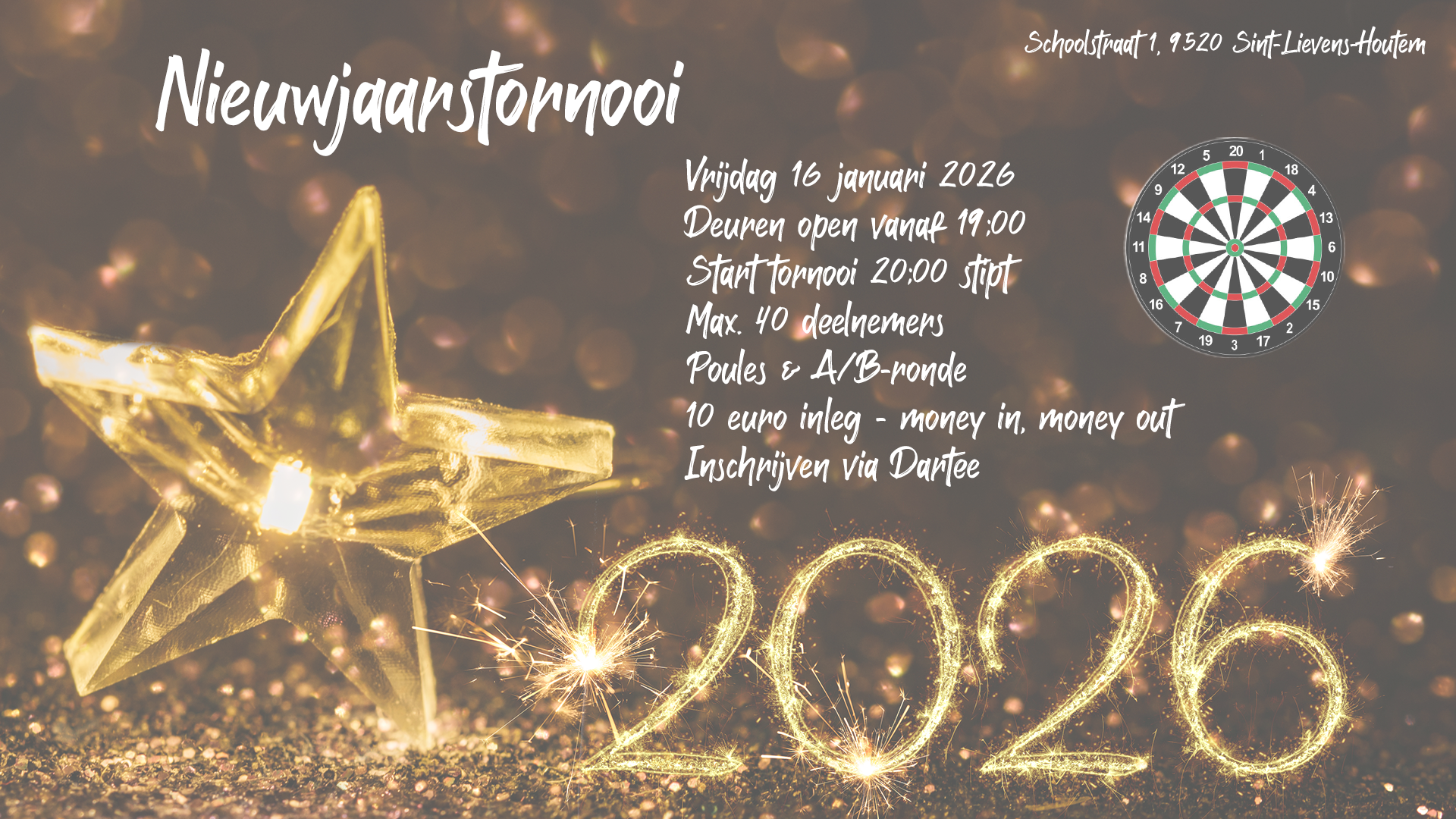 Nieuwjaarstornooi 2026 - Bullseye 180 Club VZW