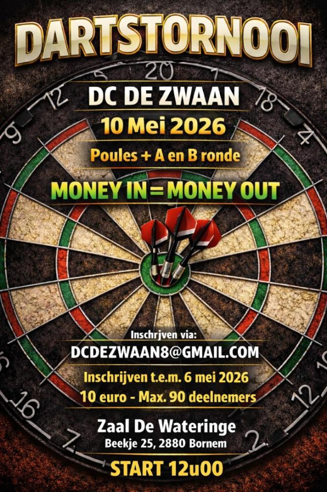 DARTSTORNOOI DC DE ZWAAN