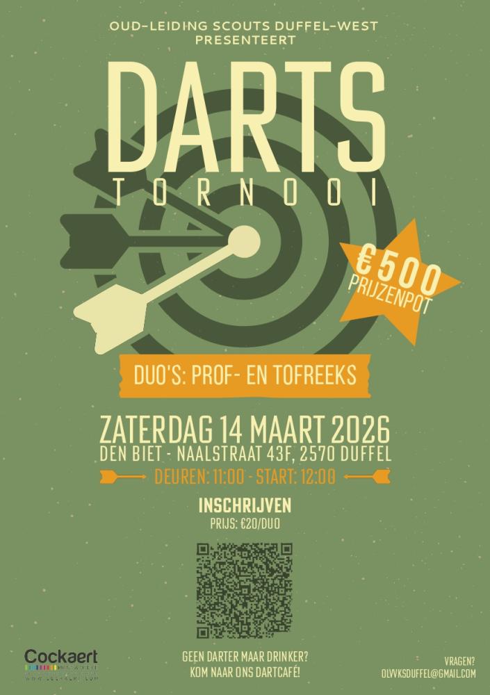 Dartstornooi Oud-Leiding Scouts Duffel-West