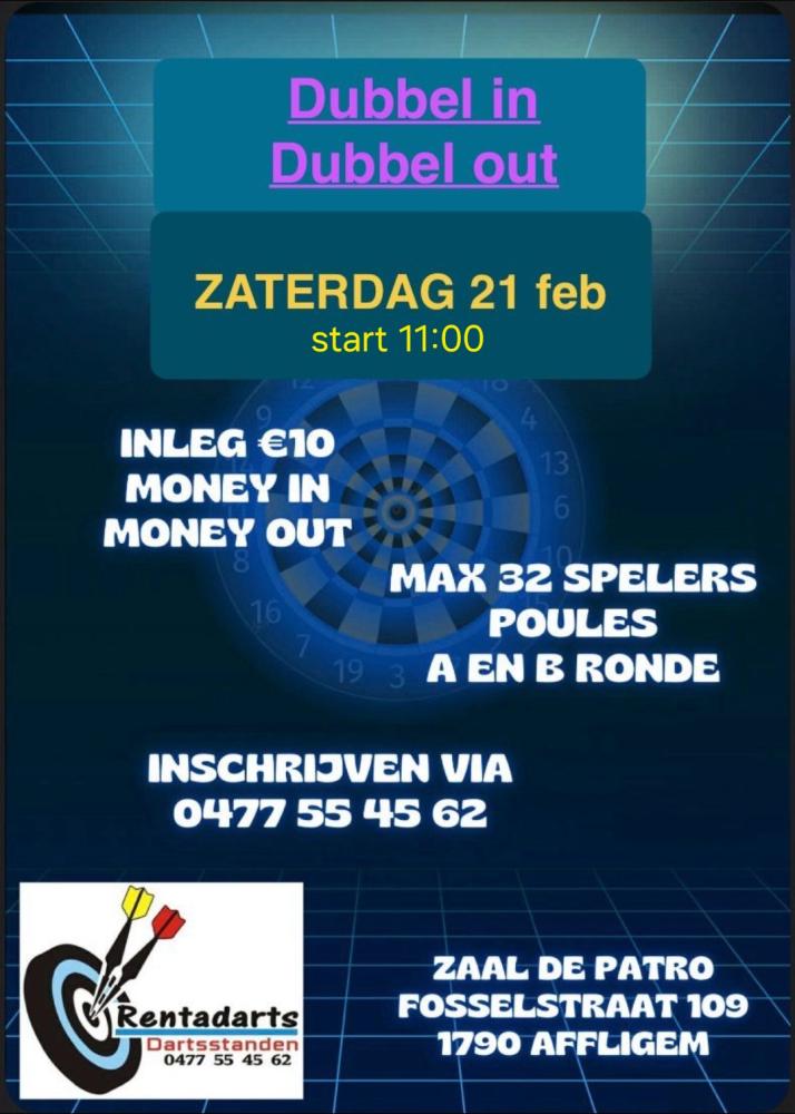 Dubbel in Dubbel out Toernooi Affligem