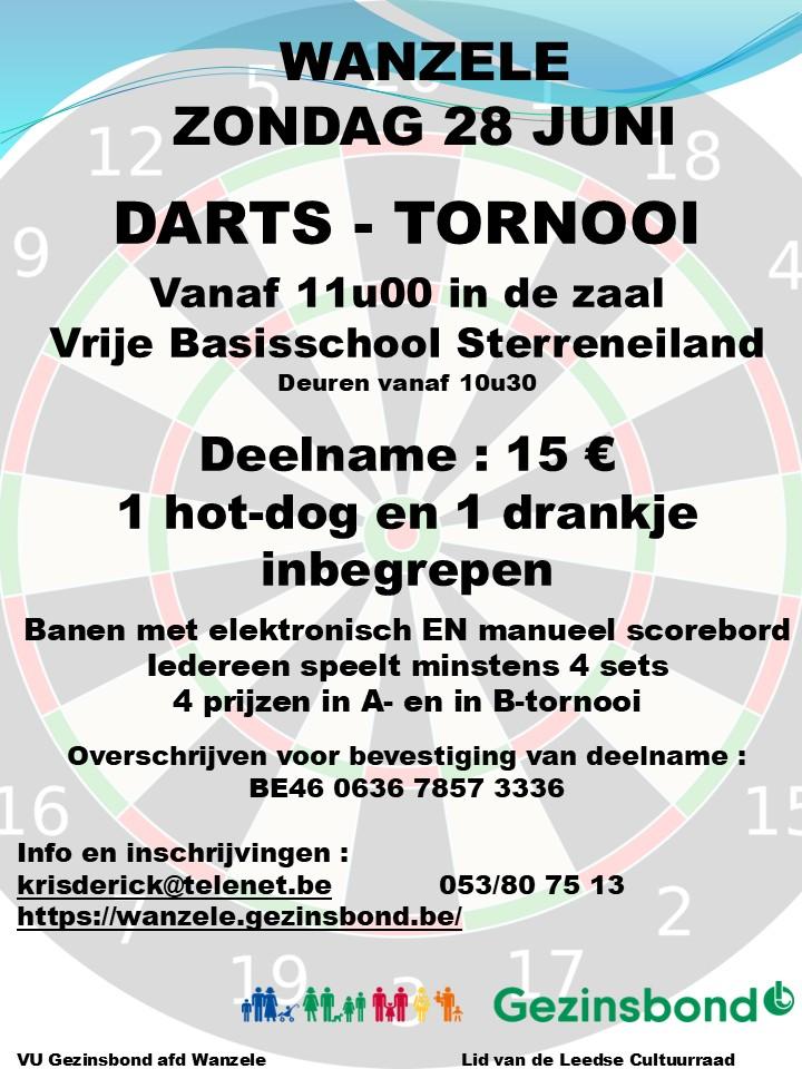 Single dartstornooi Wanzele