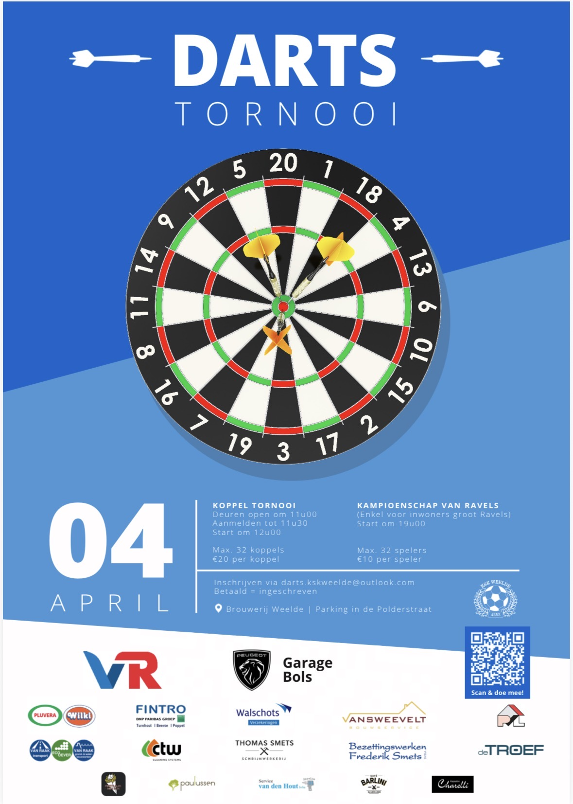 Dartstornooi KSK Weelde