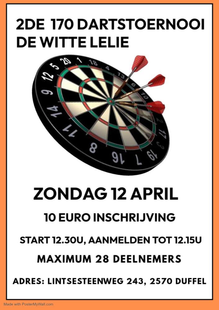 2DE 170 DARTSTOERNOOI DE WITTE LELIE