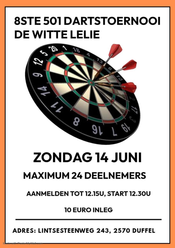 8STE 501 DARTSTOERNOOI DE WITTE LELIE