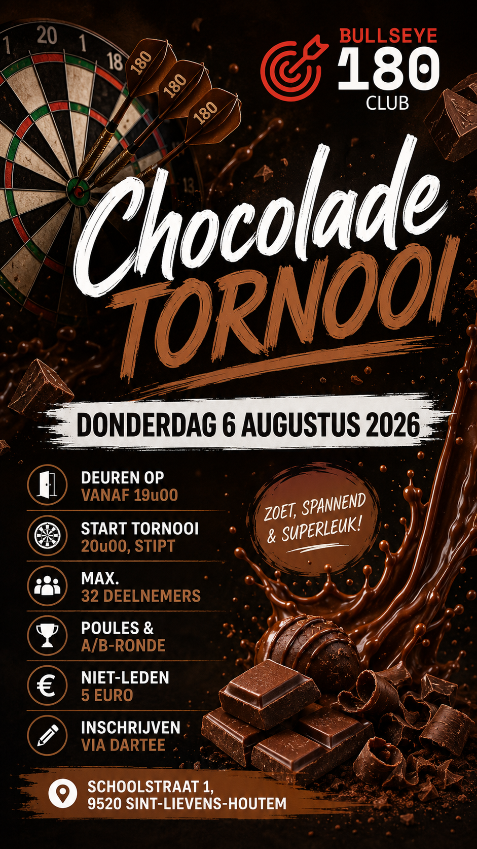 Chocoladetornooi - BULLSEYE 180 CLUB VZW