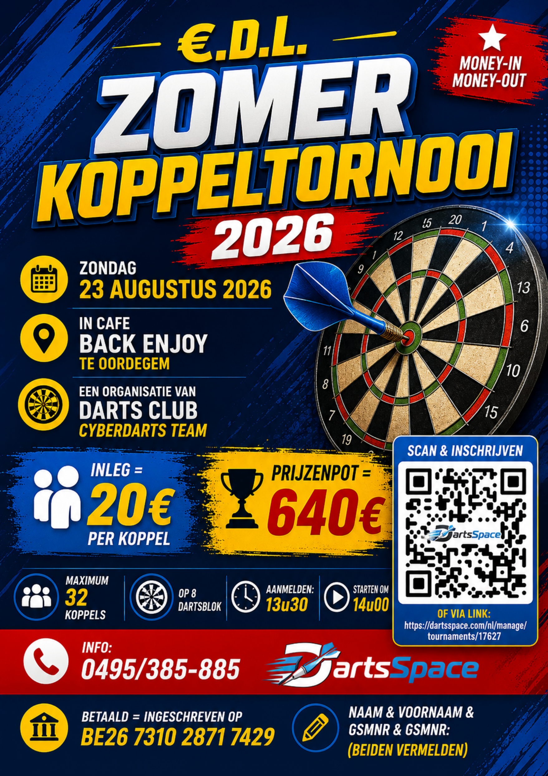 €.D.L. zomer koppeltornooi