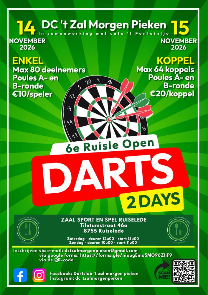 6e Ruisle Open Darts 2026