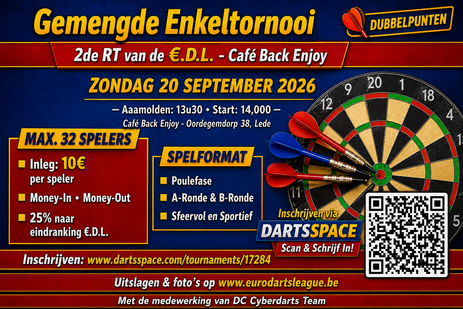 Enkel Tornooi €DL 