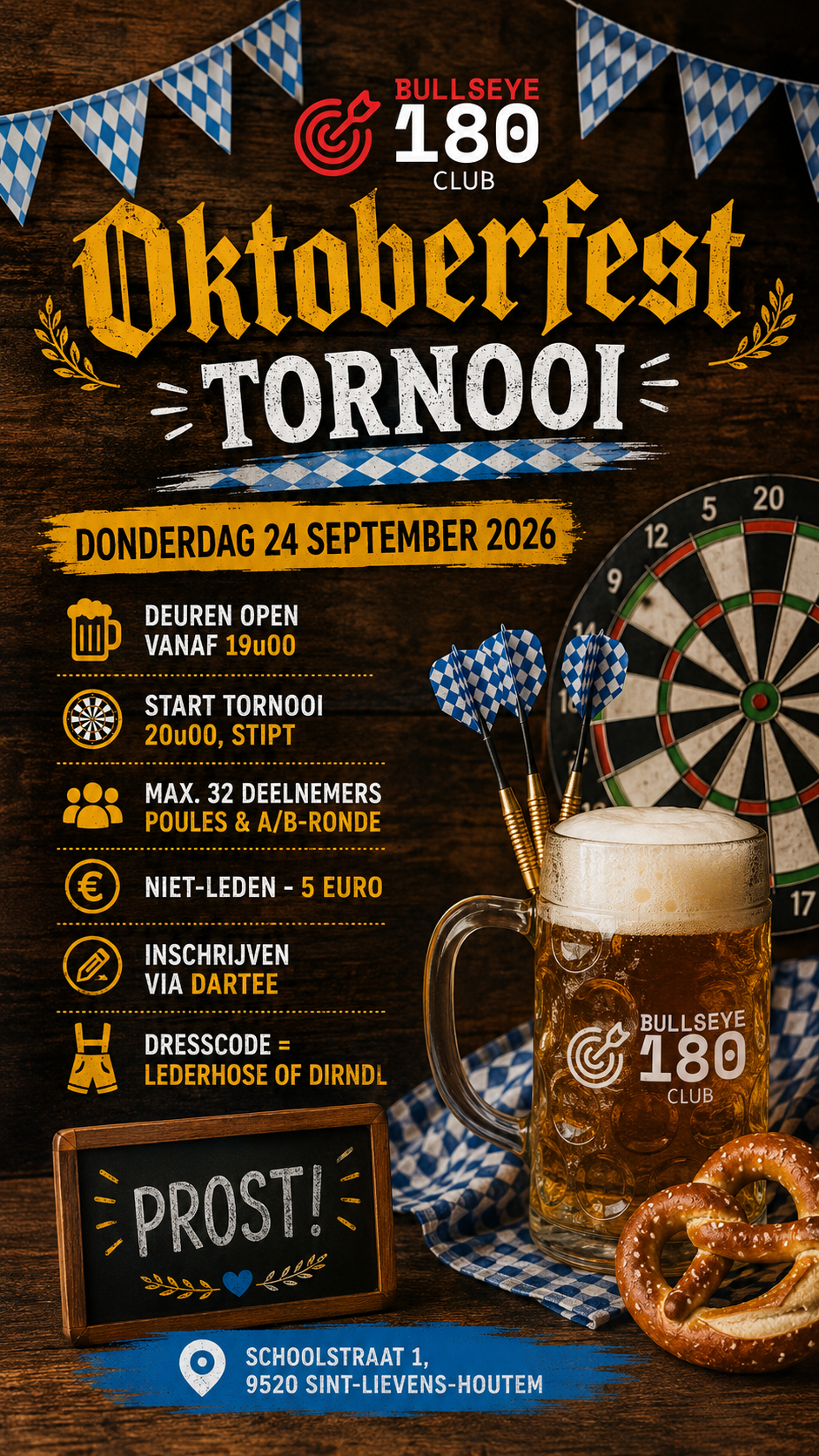 Oktoberfest tornooi - BULLSEYE 180 CLUB VZW