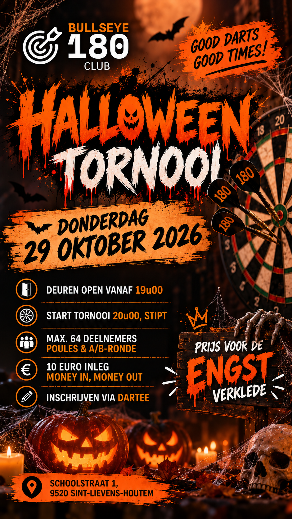 Halloweentornooi - BULLSEYE 180 CLUB VZW