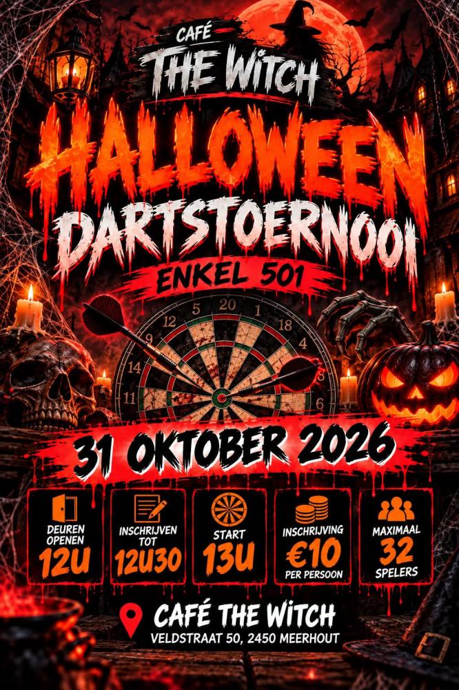Dartstoernooi Halloween Cafe The Witch