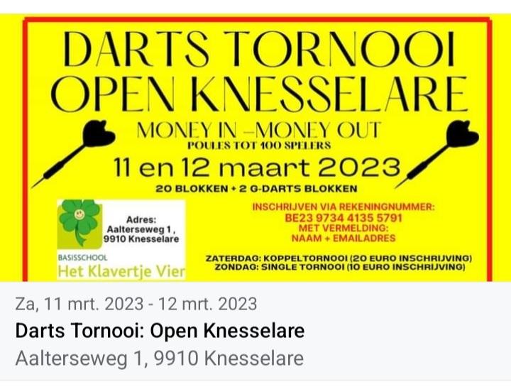 Darts open knesselare 