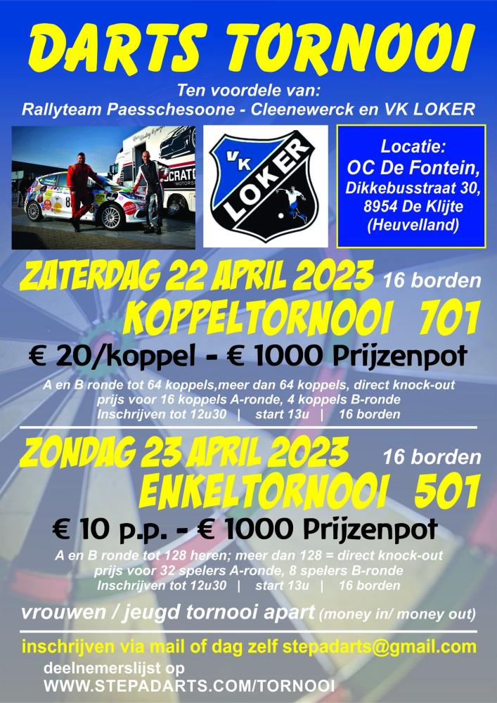 koppeltornooi tvv Rallyteam Paesschesoone/Cleenewerck en VK Loker