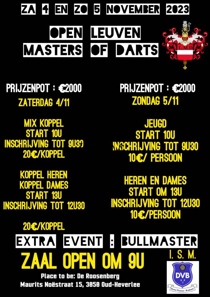 Open Leuven 'Masters of Darts'
