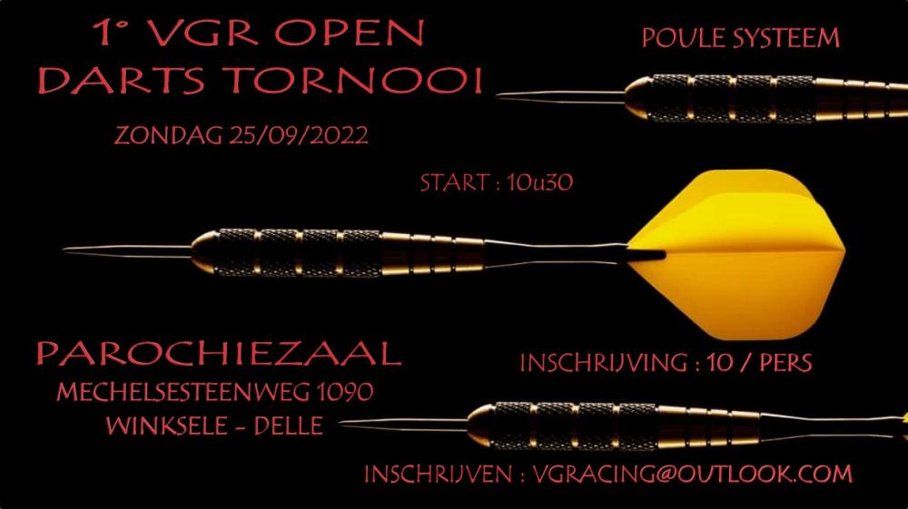 VGR open darts Tornooi